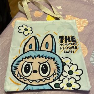 Monster Flower Elves Kids Tote and Plush Set - Blue and Brown